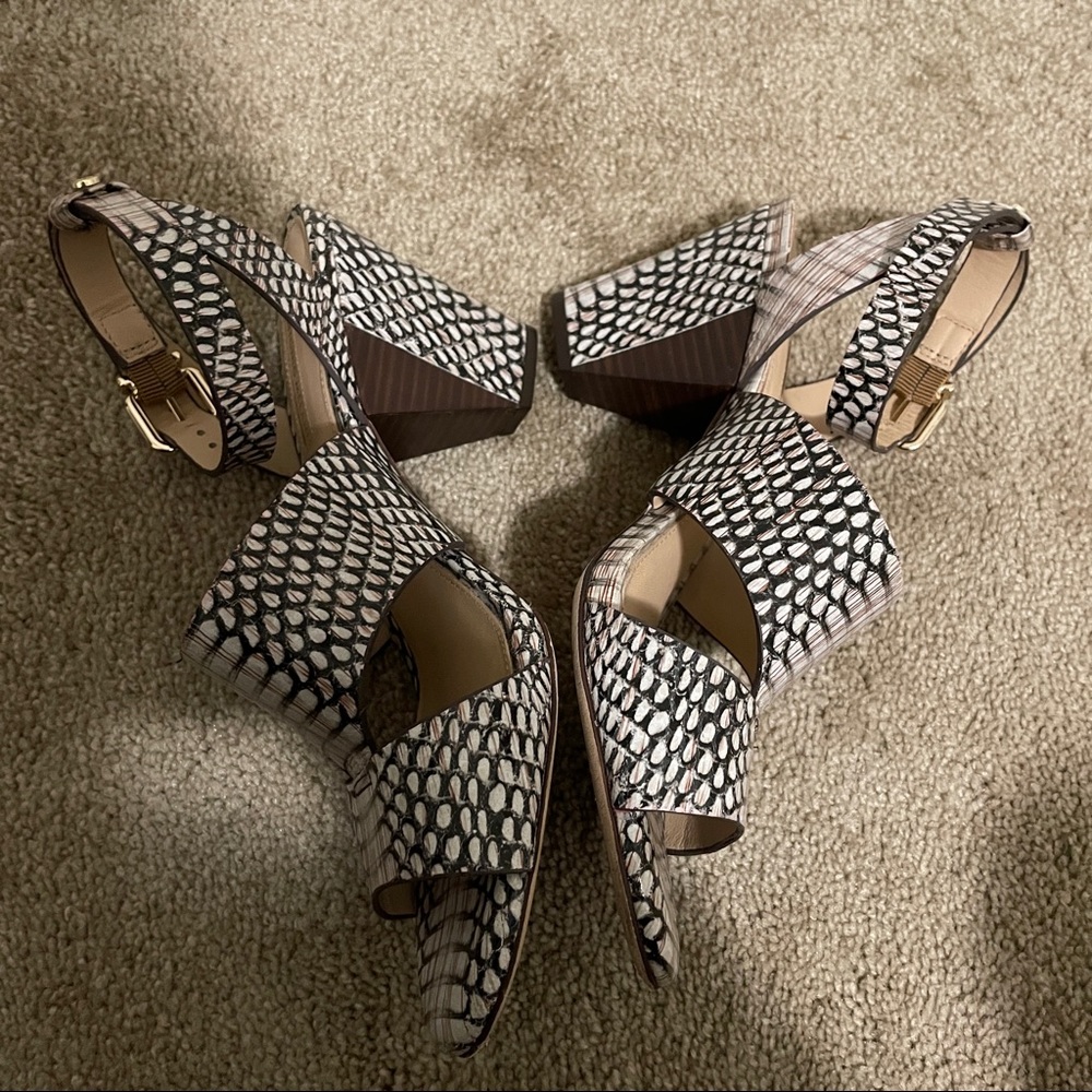 Antonio Melani Snakeskin Sandal Heels - Picture 5 of 12